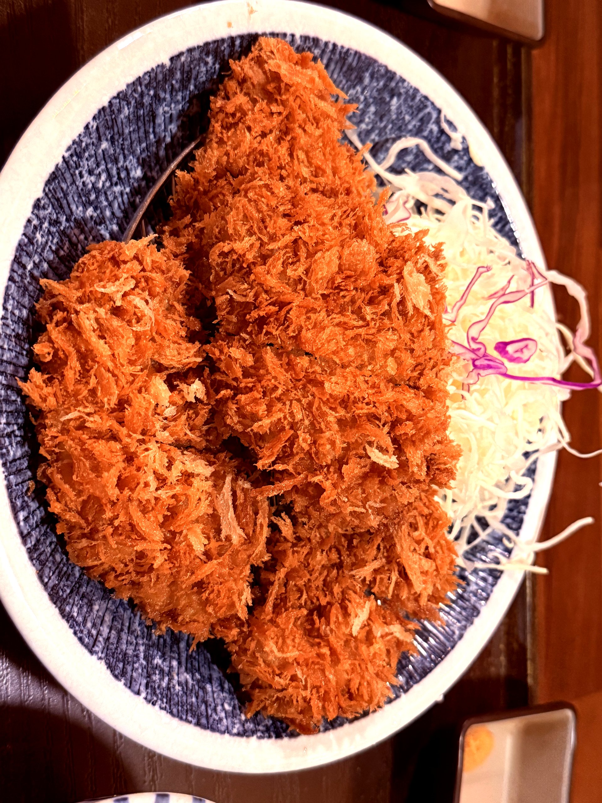 Anshim Donkkaseu close-up showing crispy crust at Basak Jeju