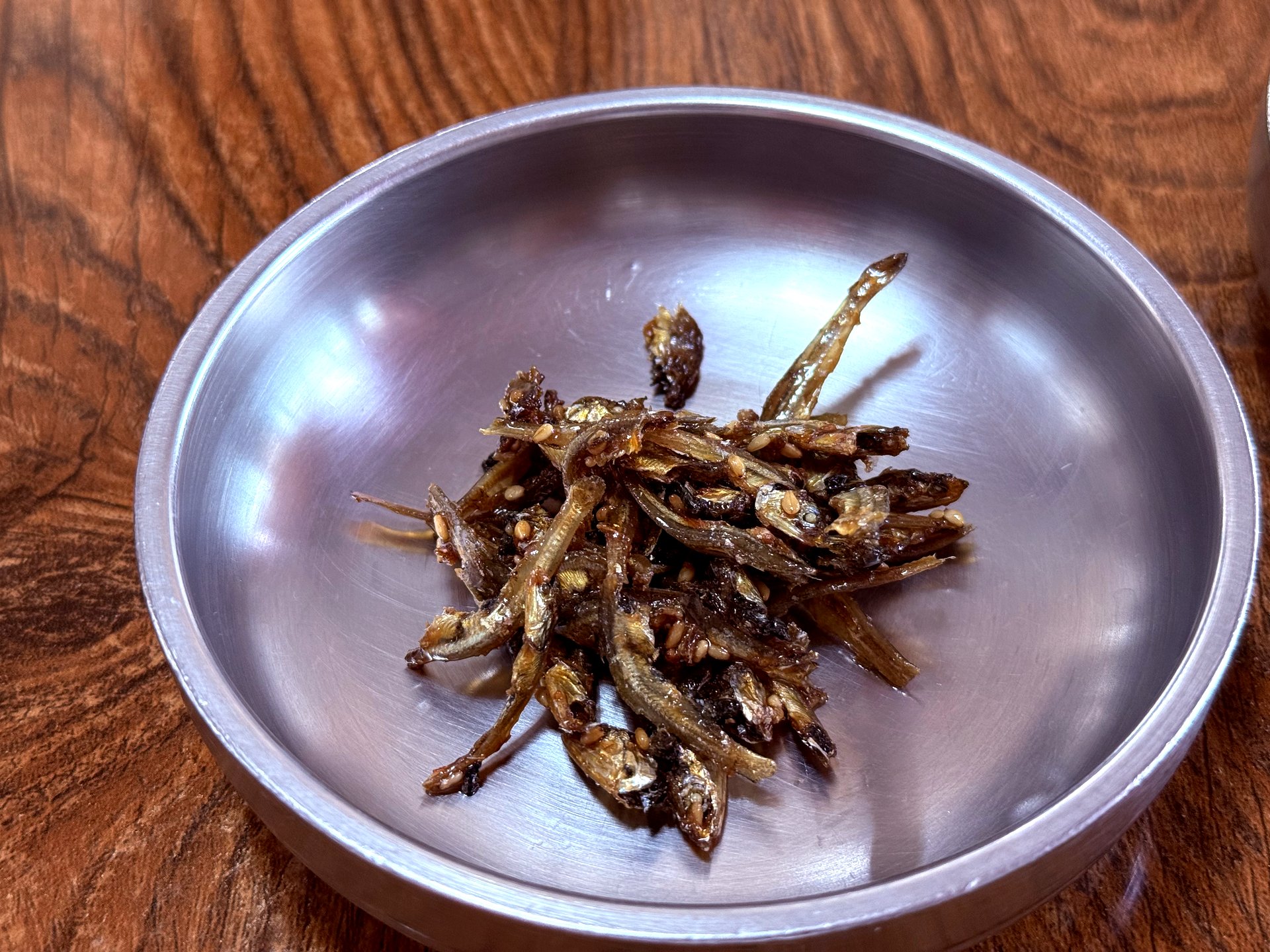 Stir-fried baby anchovies