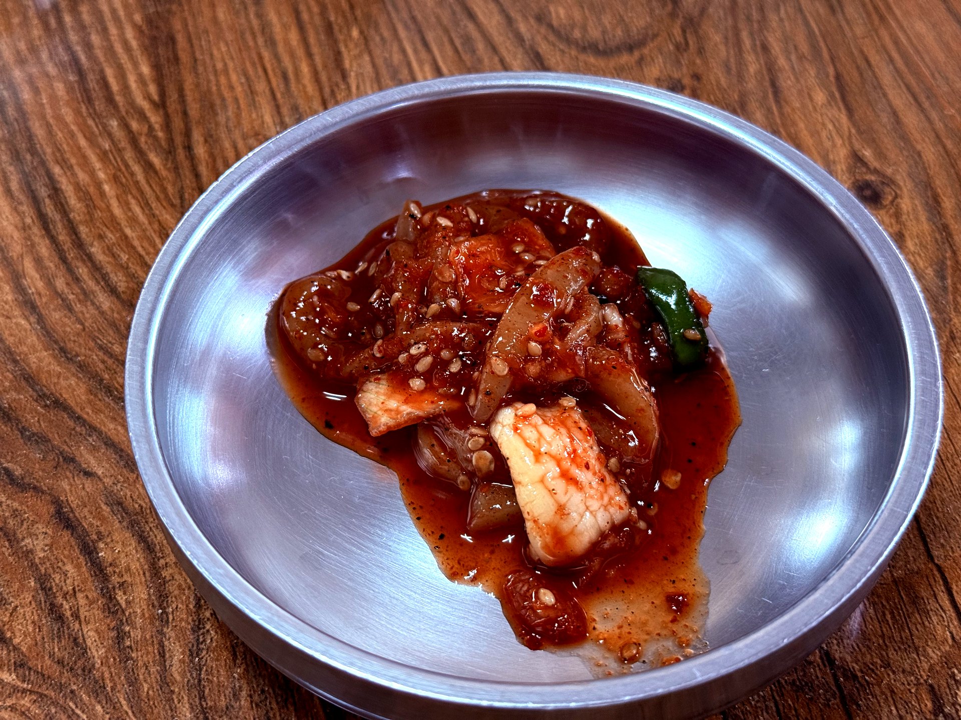 Fermented squid in spicy sauce