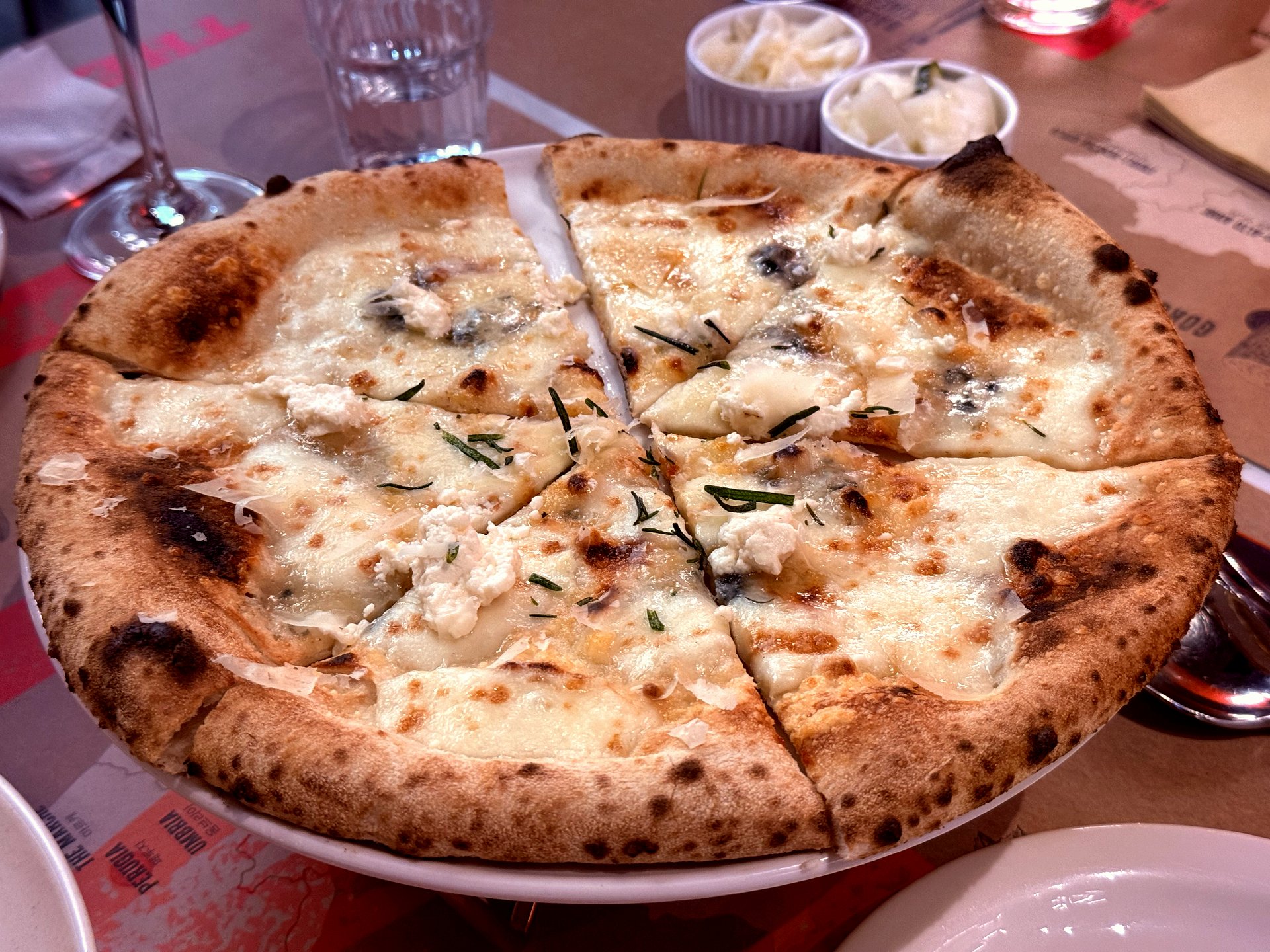 Cinque Formaggio - 5-cheese white pizza with rosemary