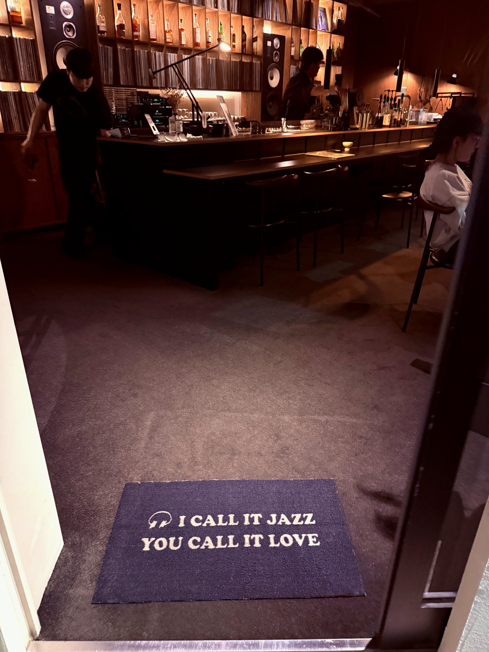 Entrance doormat: I CALL IT JAZZ, YOU CALL IT LOVE